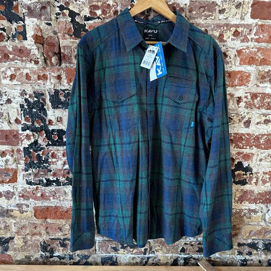 Kavu Men's Large Button Flannel Shirt NEW