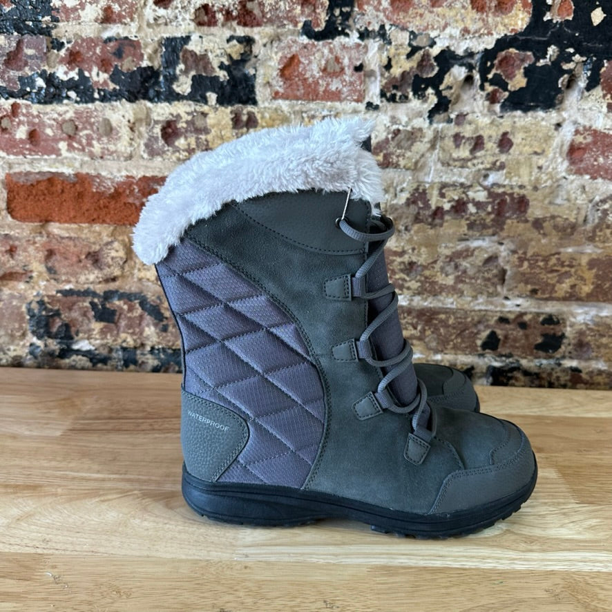 Columbia Boots Womens Size 8.5 Gray Snow Ice Maiden II Waterproof