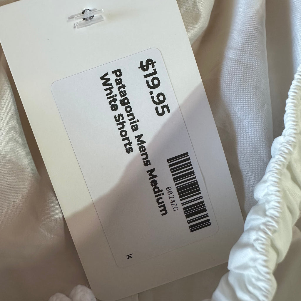Patagonia Strider Field Shorts 8" White Men's Size Medium Lightweight unlined