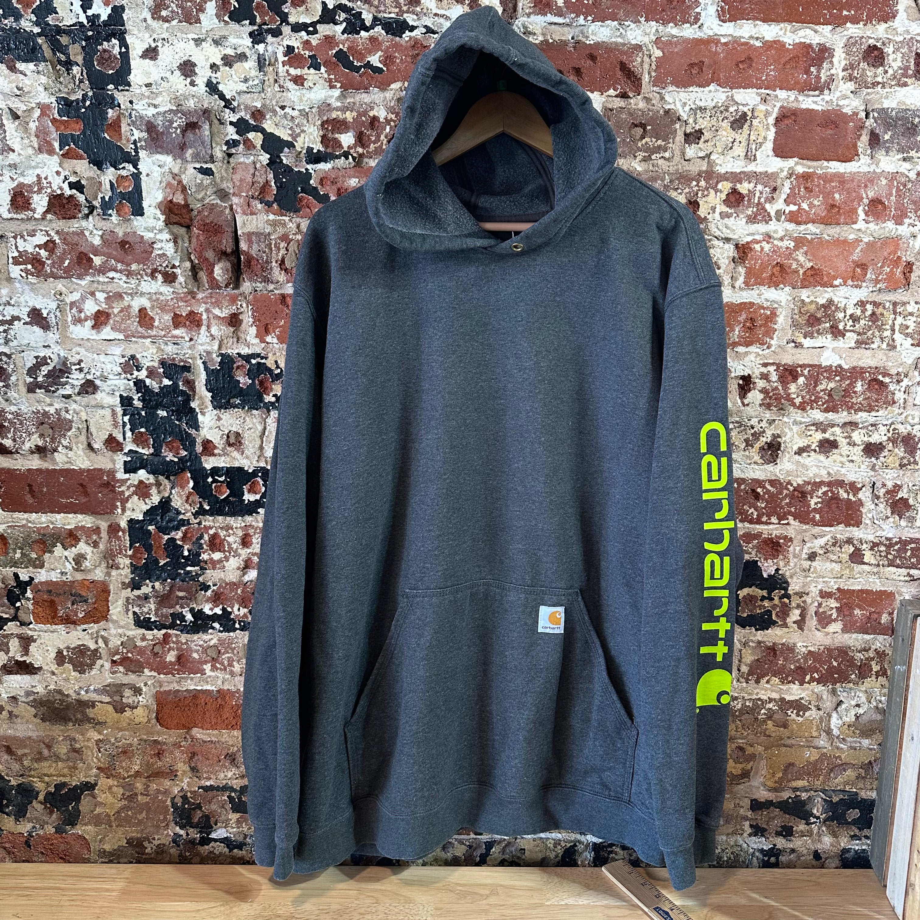 Carhartt Hoodie Sweatshirt Mens XL Tall Gray K288