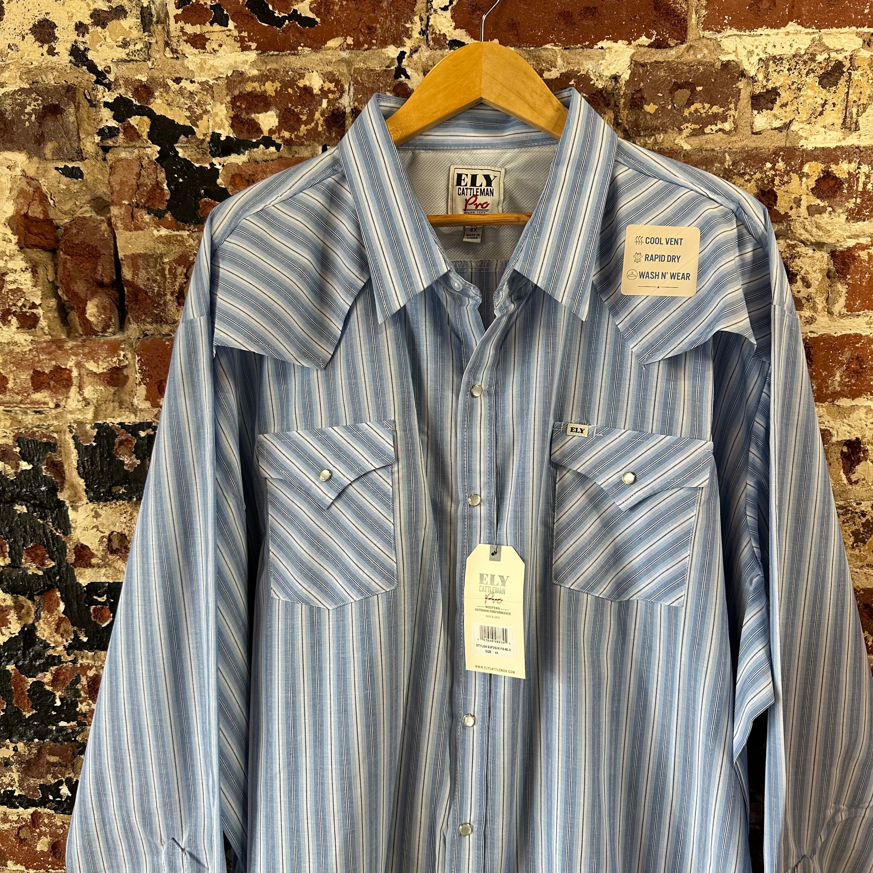 Ely Cattleman Mens 4XL Western Shirt NEW