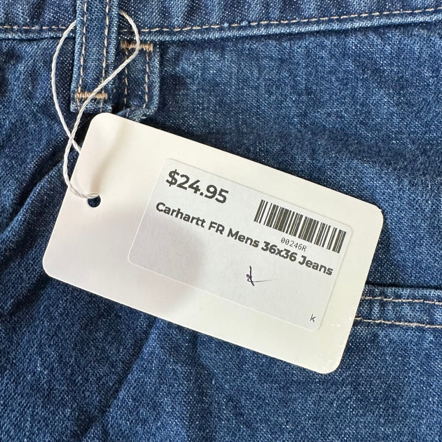 Carhartt FRB100 Blue Jeans Mens 36x36 FR Flame Resistant Denim