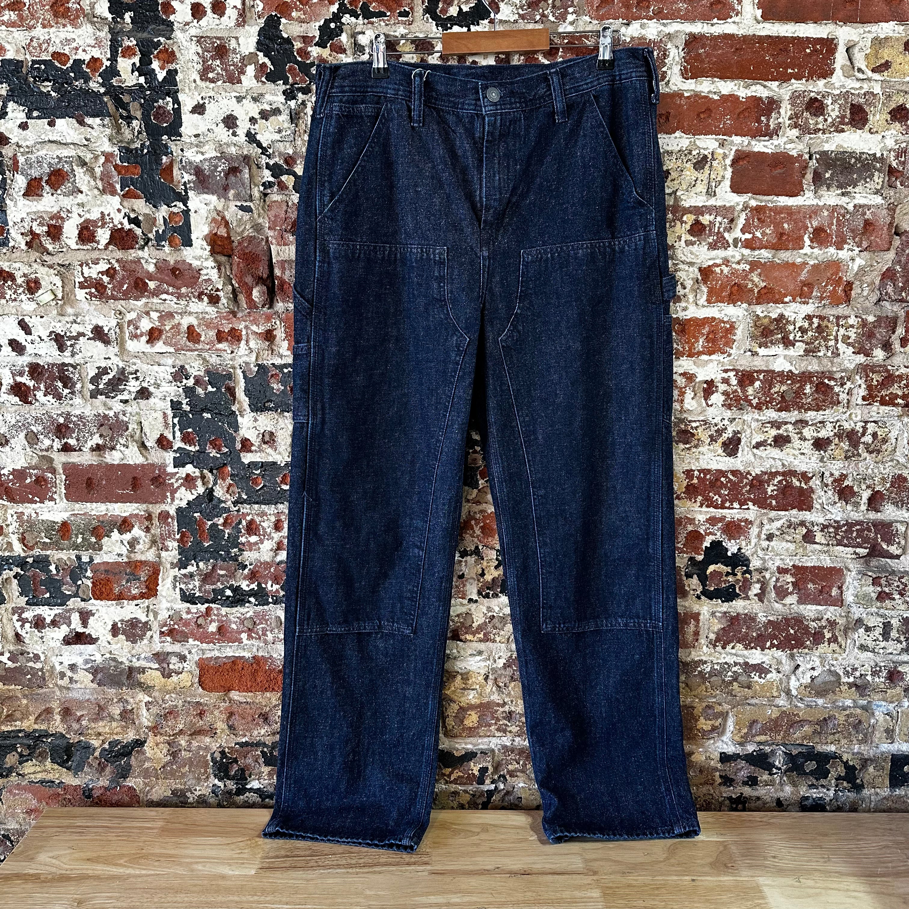 American Eagle Double Knee Jeans Mens 32x34 Dark Blue Denim