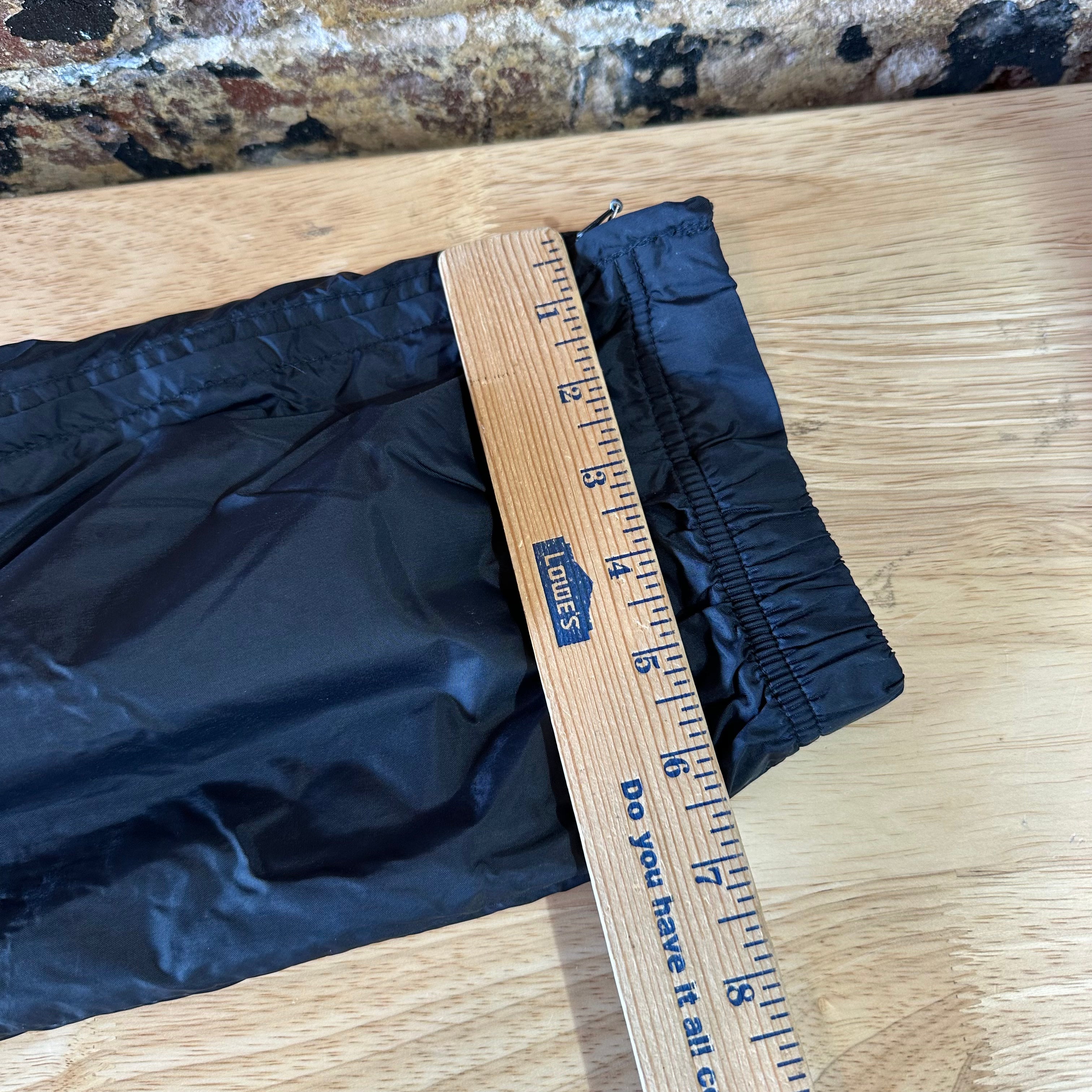 VTG Nike Pants Womens Med Black Track Windbreaker Gym Jogger Workout Running Y2K