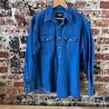 Wrangler Men's 17.5x36 Blue Western Shirt