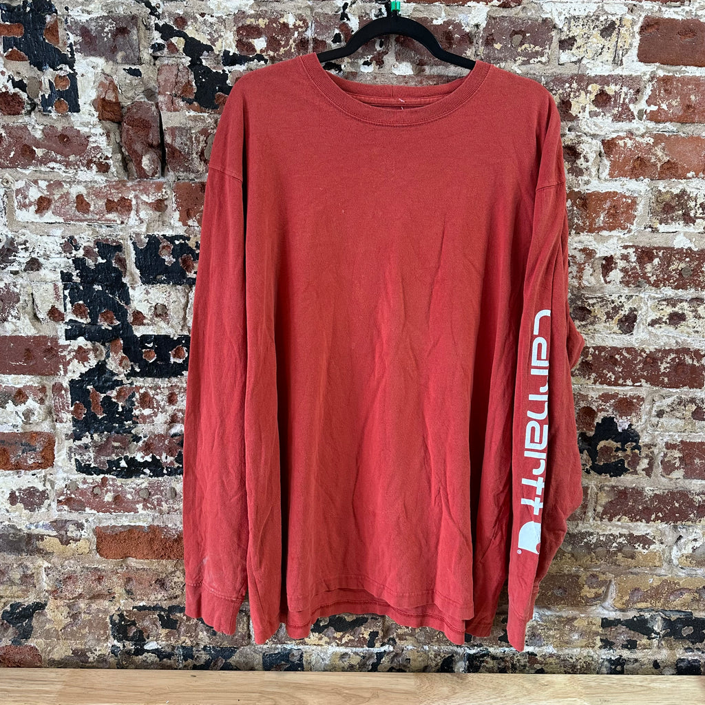 Carhartt Men's XL Original Fit Long Sleeve T Shirt Orange
