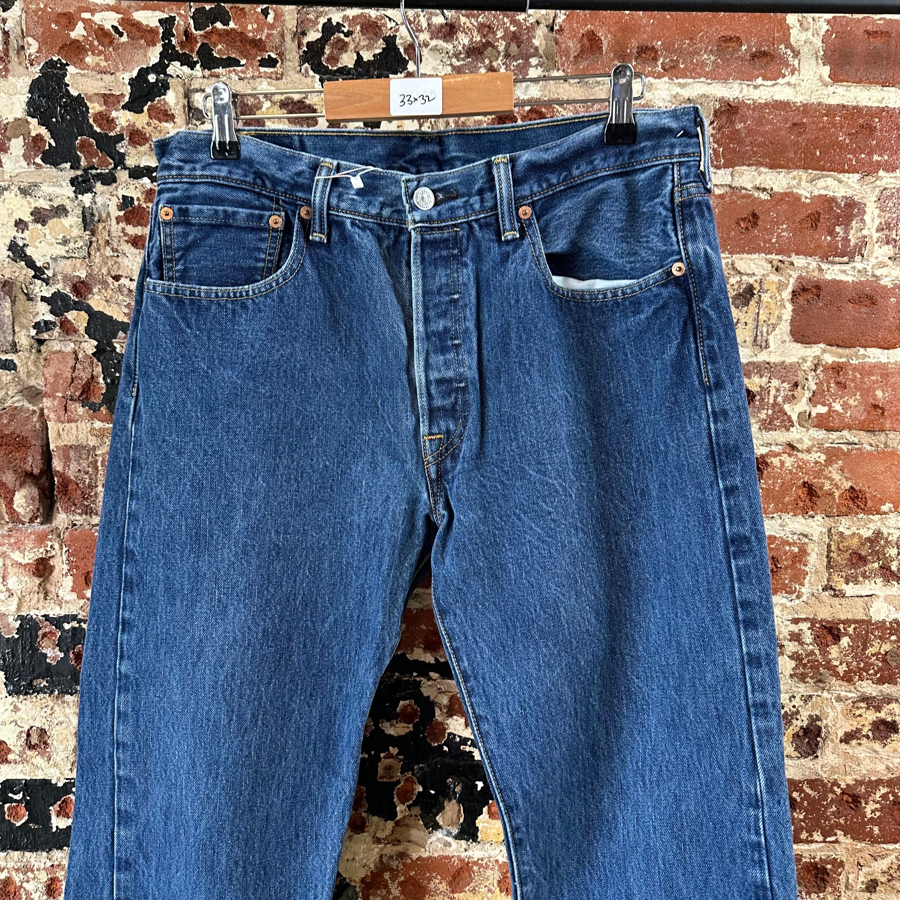 Levi's 501 Mens 33x32 Blue Jeans
