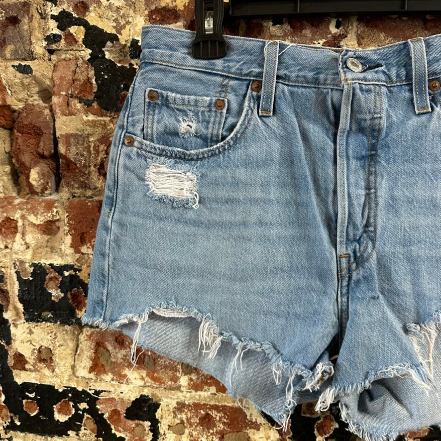 Levi's Cut Off Denim Jean Shorts Womens 29 Distressed