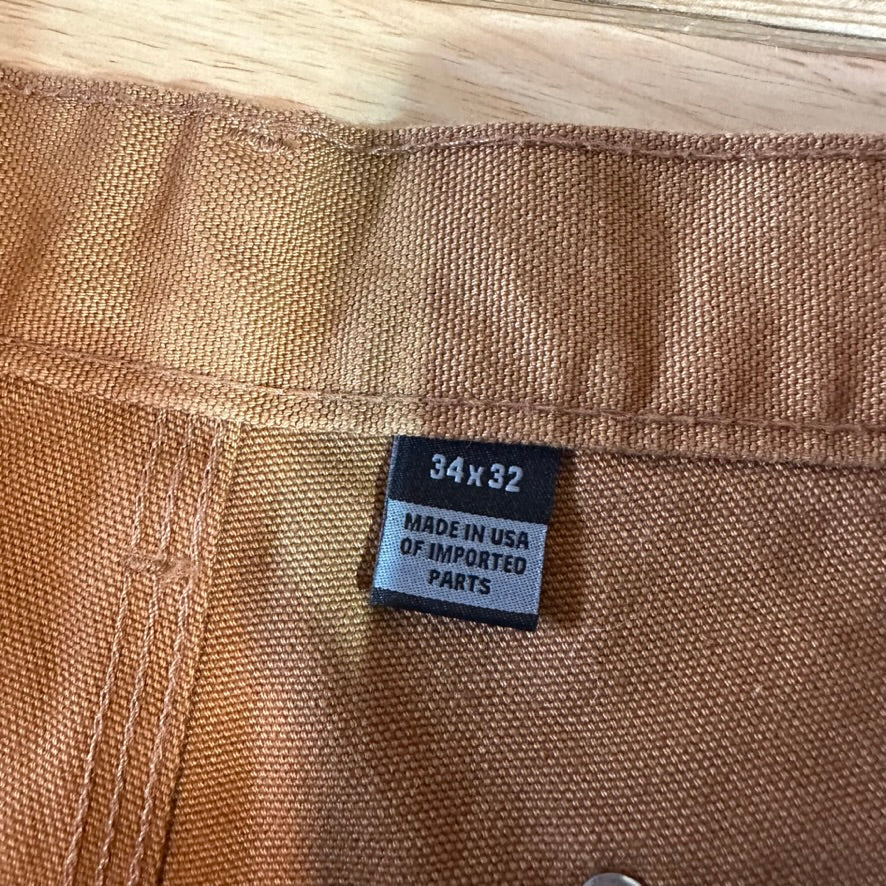 Carhartt B01 Mens 34x32 Brown Pants NEW