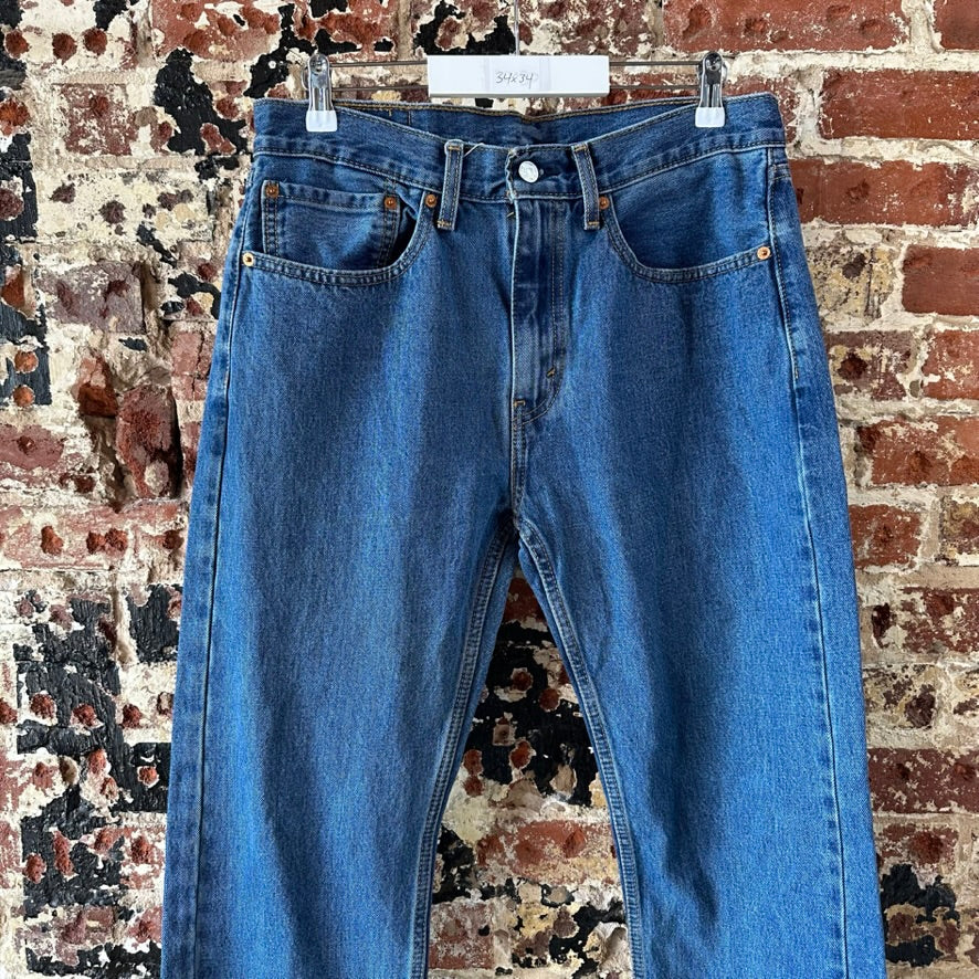 Levis 505 Mens 34x34 Blue Jeans