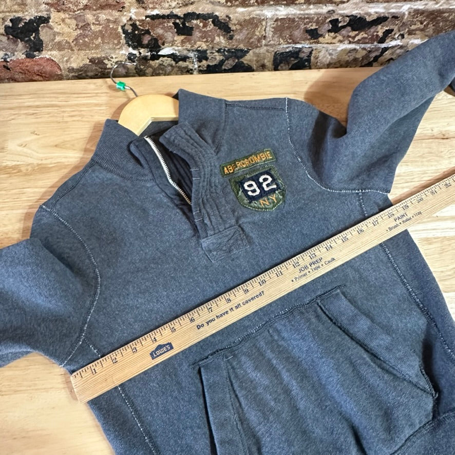 Abercrombie 1/4 zip Sweatshirt Gray Boys XL