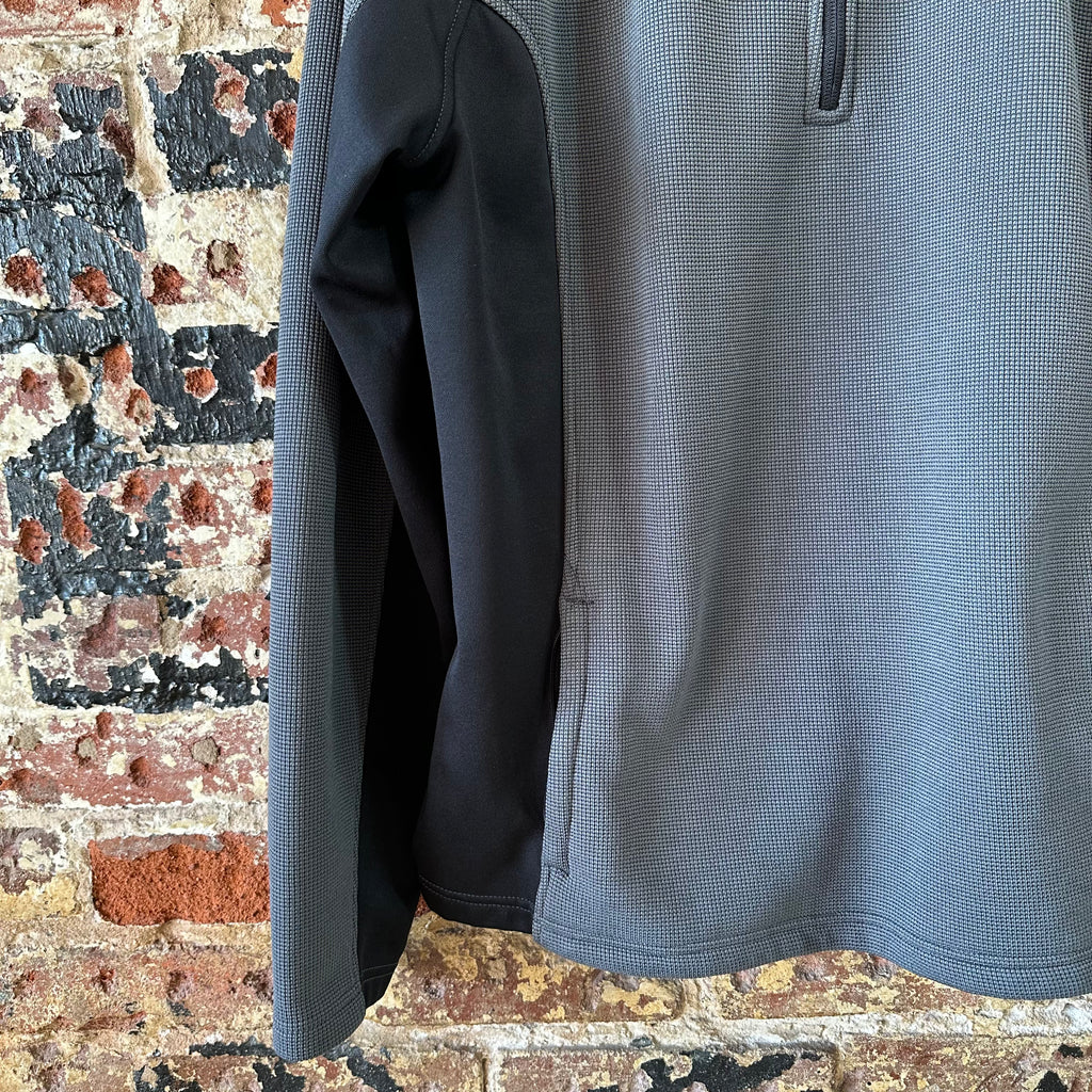 Spyder Outbound Mens Large Gray Black 1/4 Zip Core Sweater Pullover