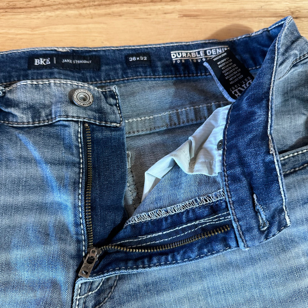 BKE Jack Mens 36x32 Blue Jeans