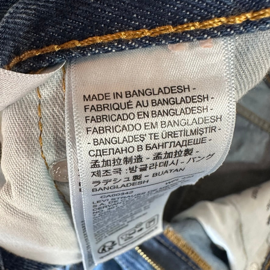Levis 505 Mens 34x34 Blue Jeans