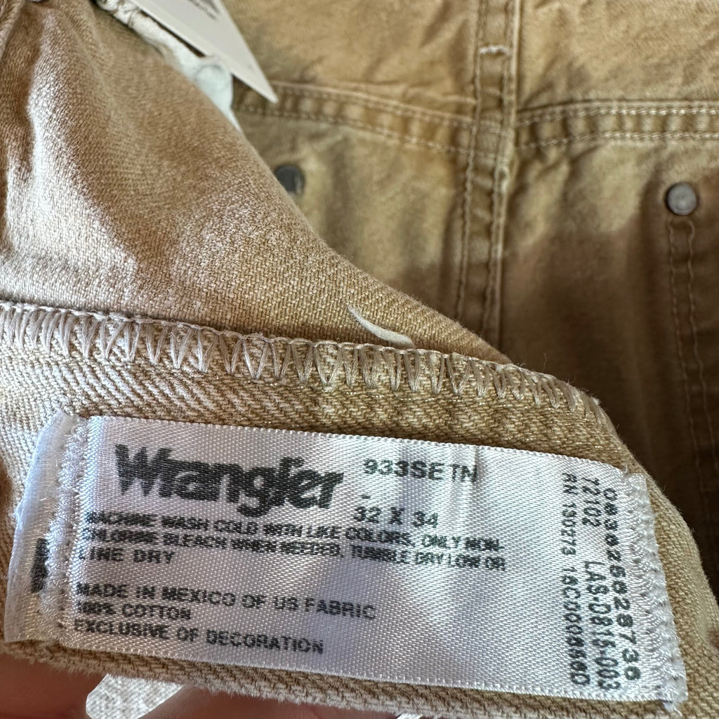 Wrangler Mens 32x34 Tan Jeans