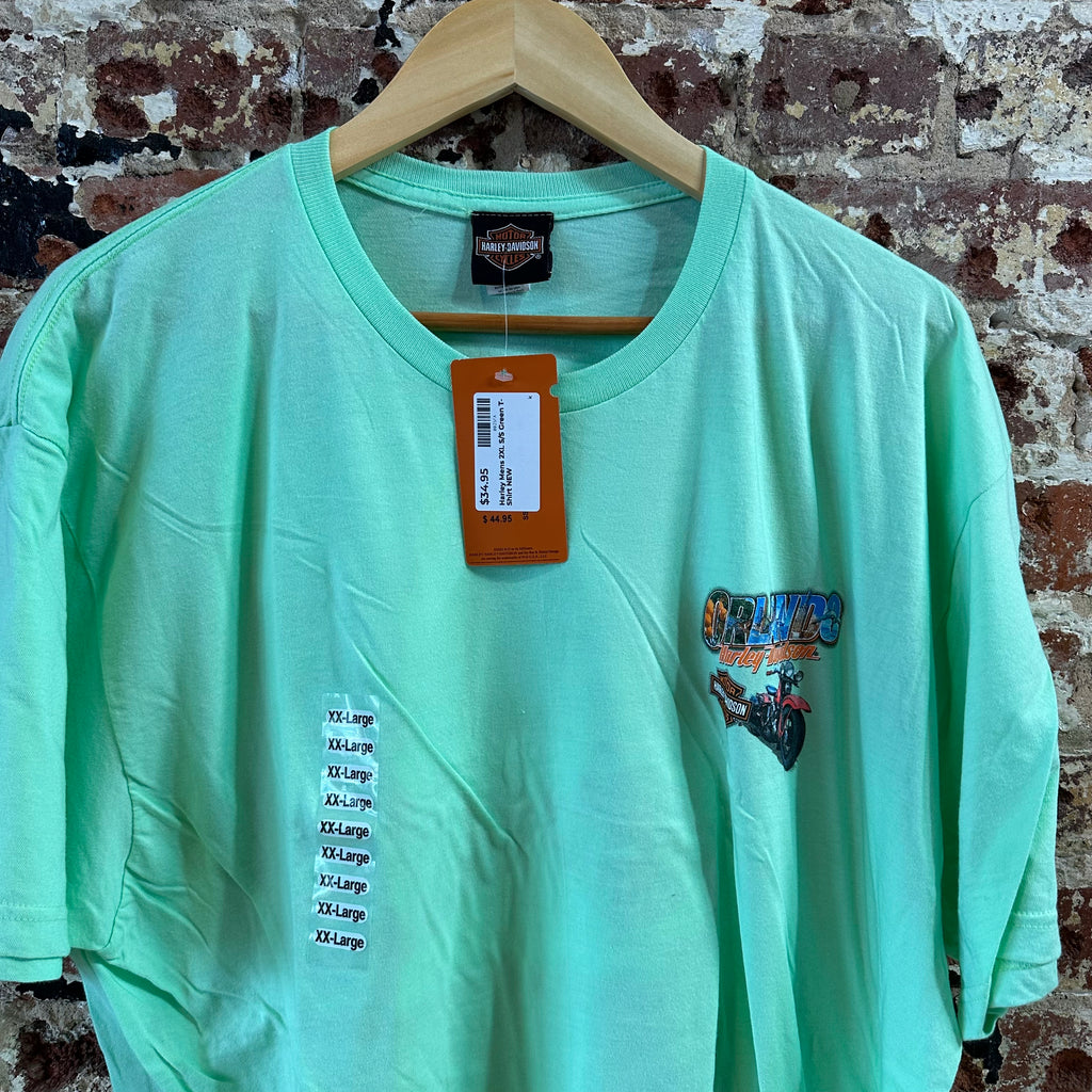 Harley Davidson Men's 2XL Short Sleeve Green T-Shirt NEW