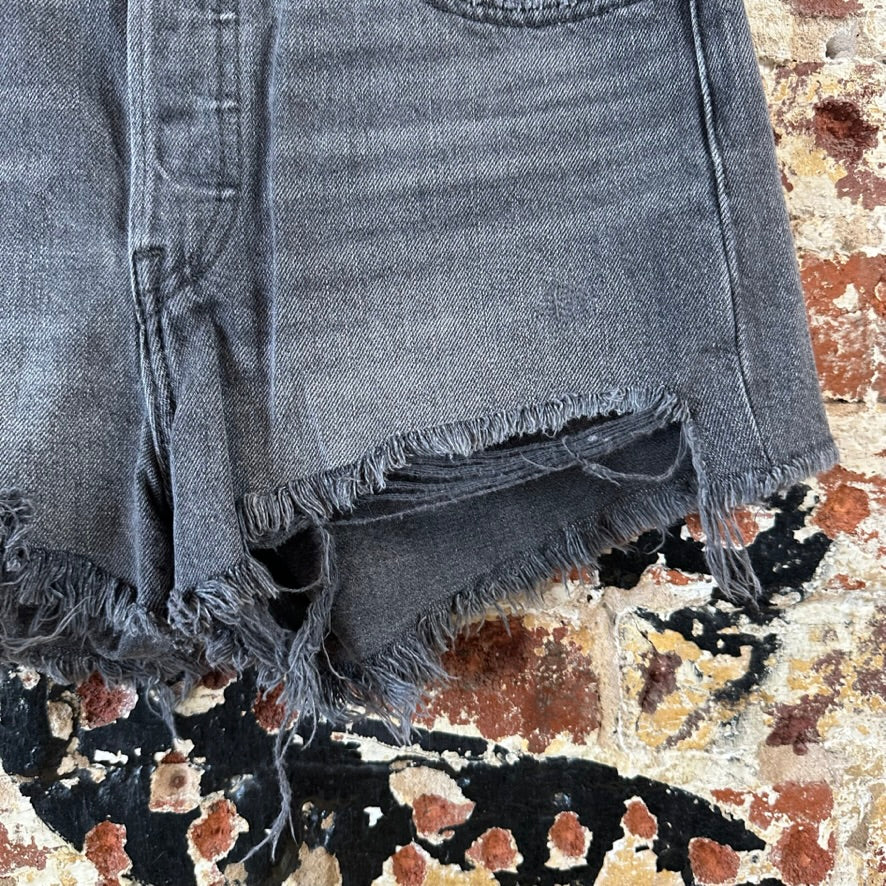 Levi's Cut off Black Jean Shorts Black Womens 25