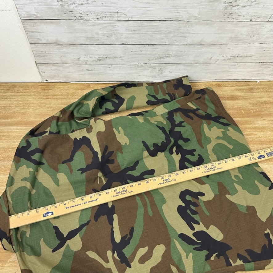 US Army Jacket Mens Medium Long Woodland Combat Coat Shirt
