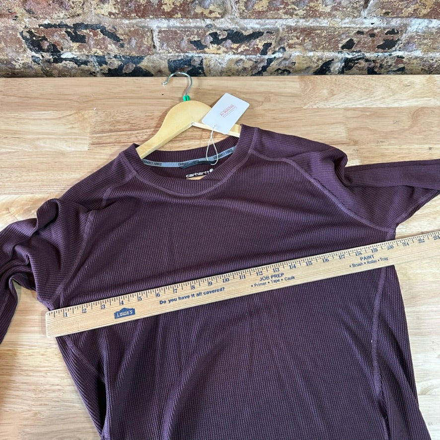 Carhartt Force T-Shirt Womens XL Long sleeve Work casual Purple thermal Base