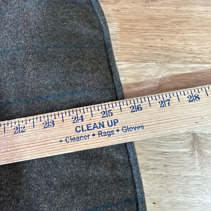 Woolrich Vest Mens Medium Wool Green Plaid Sherpa Lined Zipper Outdoor