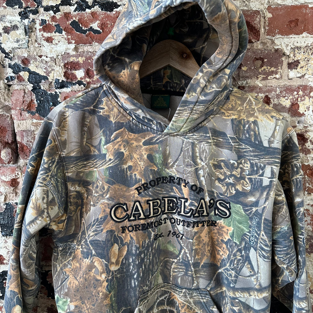 Cabelas Camo Hoodie Boys XL Seclusion 3D Hooded Sweatshirt Hunting