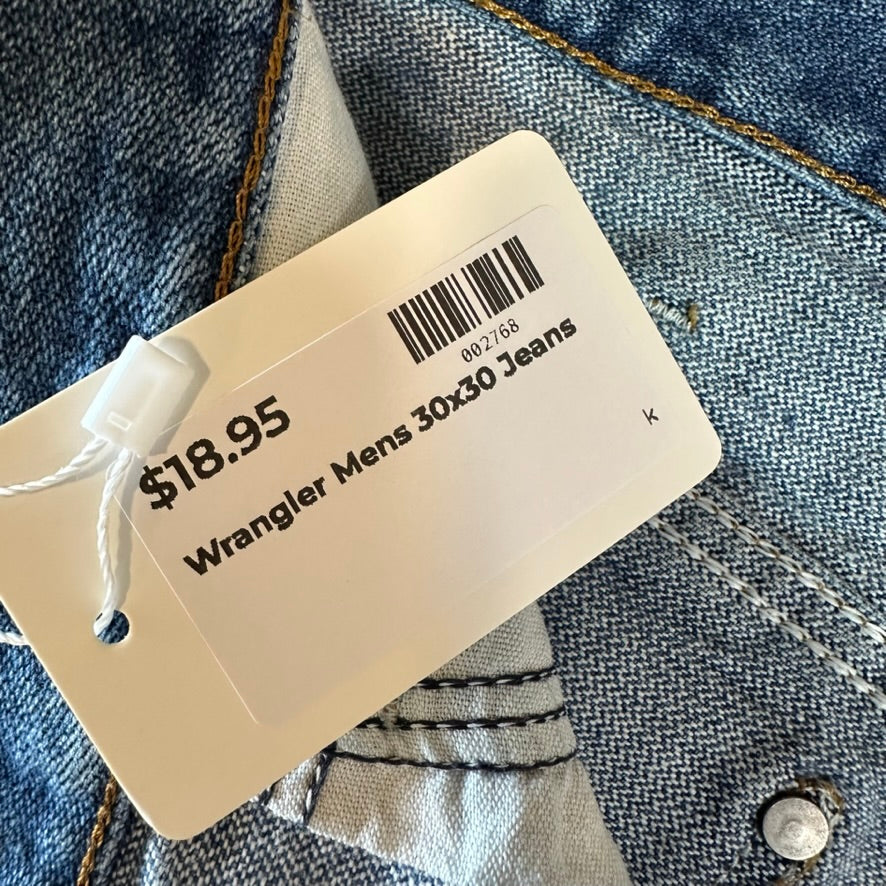 Wrangler Mens 30x30 Blue Jeans