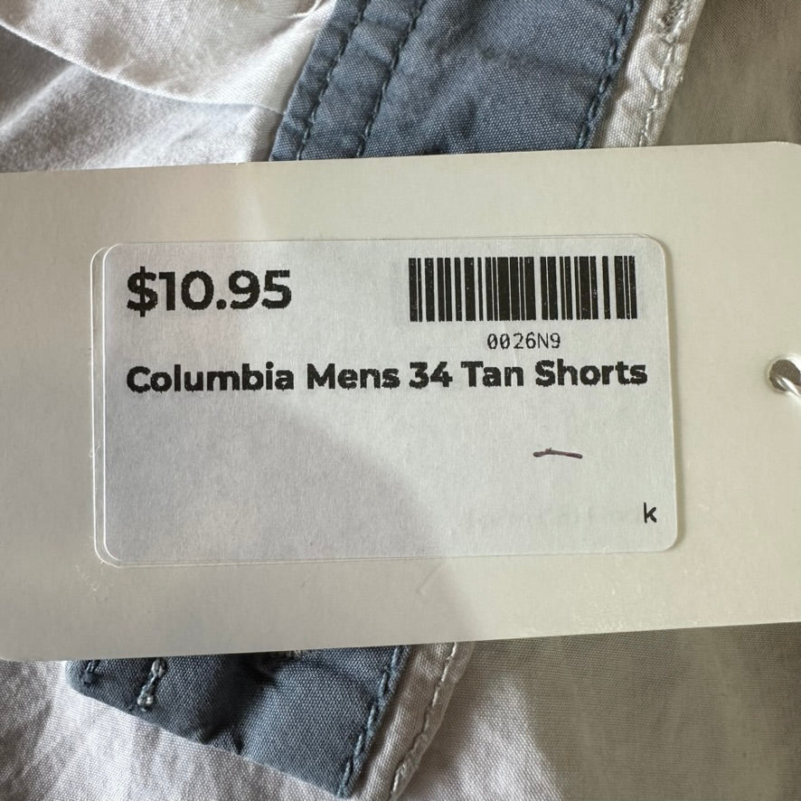 Columbia Mens 34 Tan Shorts