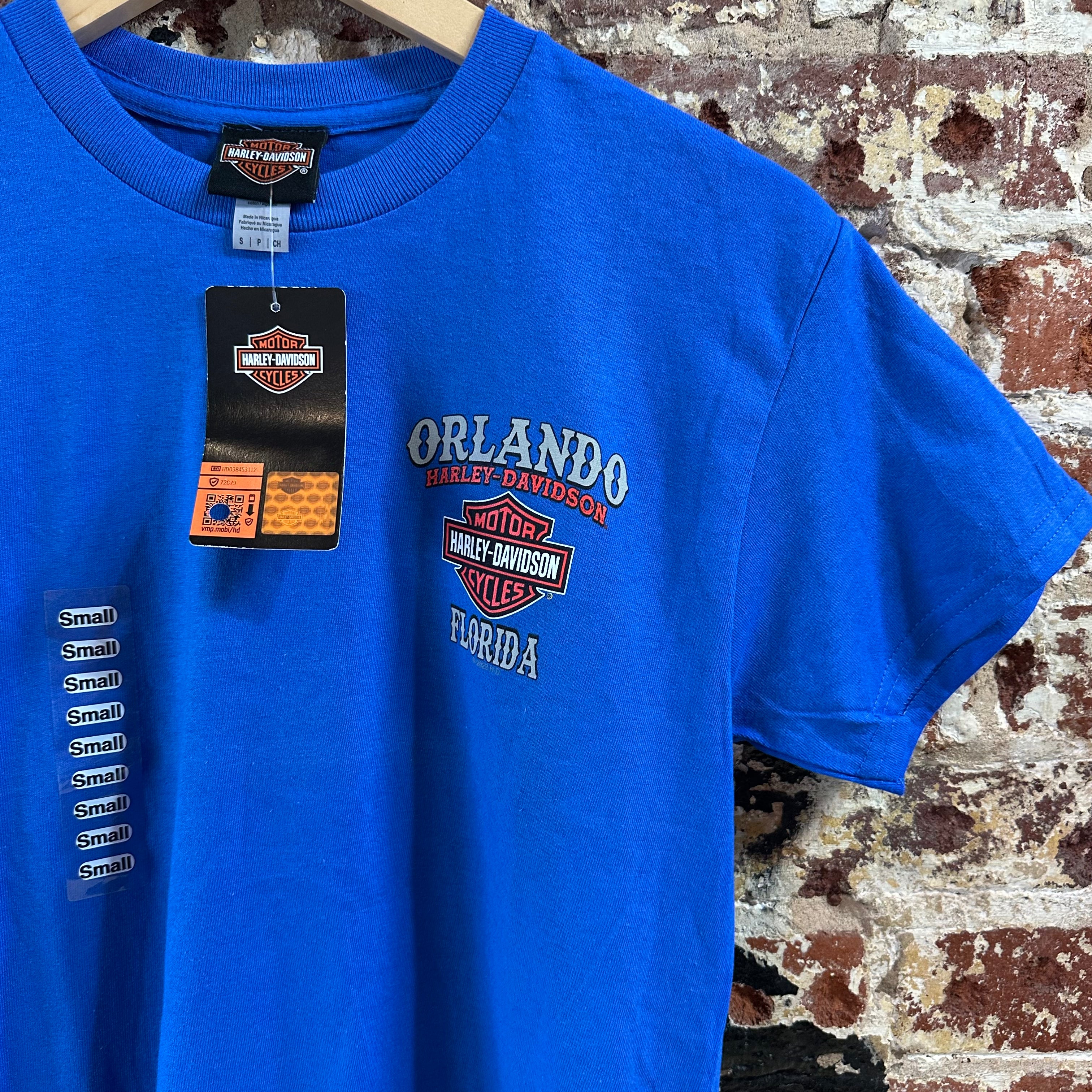 Harley Davidson Men's Small Short Sleeve Blue T-Shirt NEW