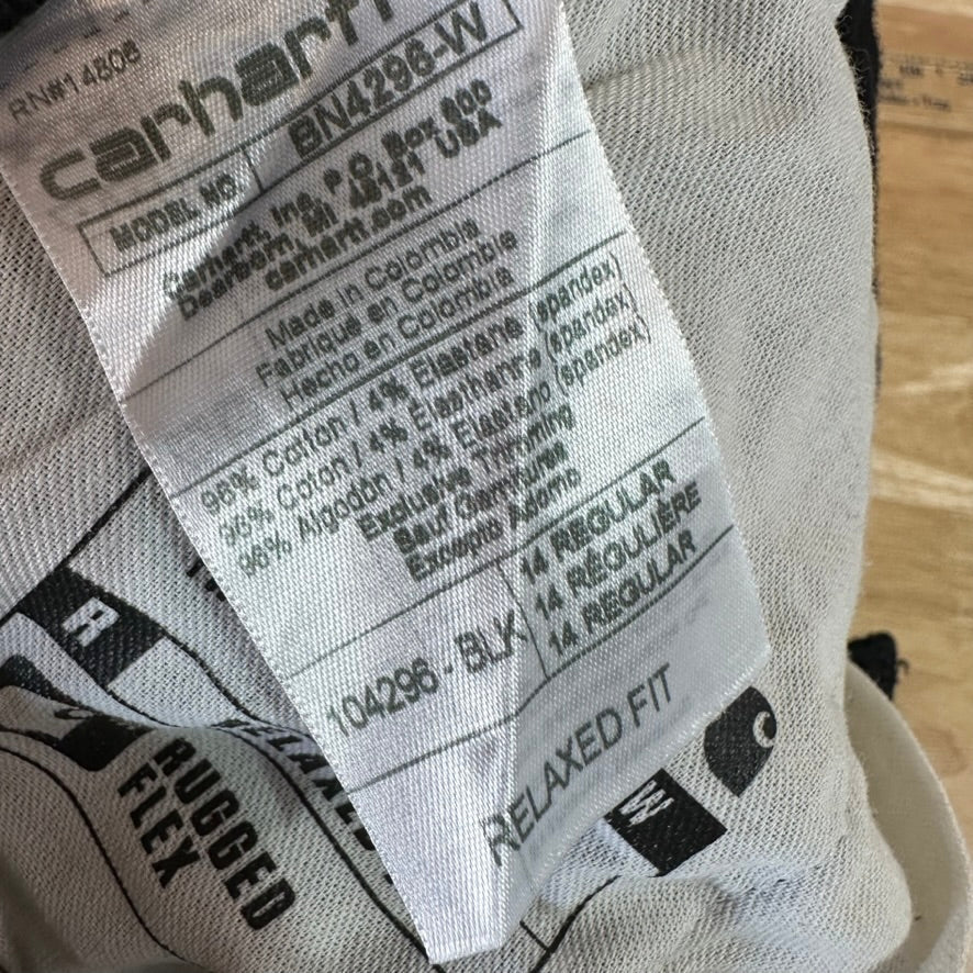Carhartt Womens 14 Black Double Front Pants
