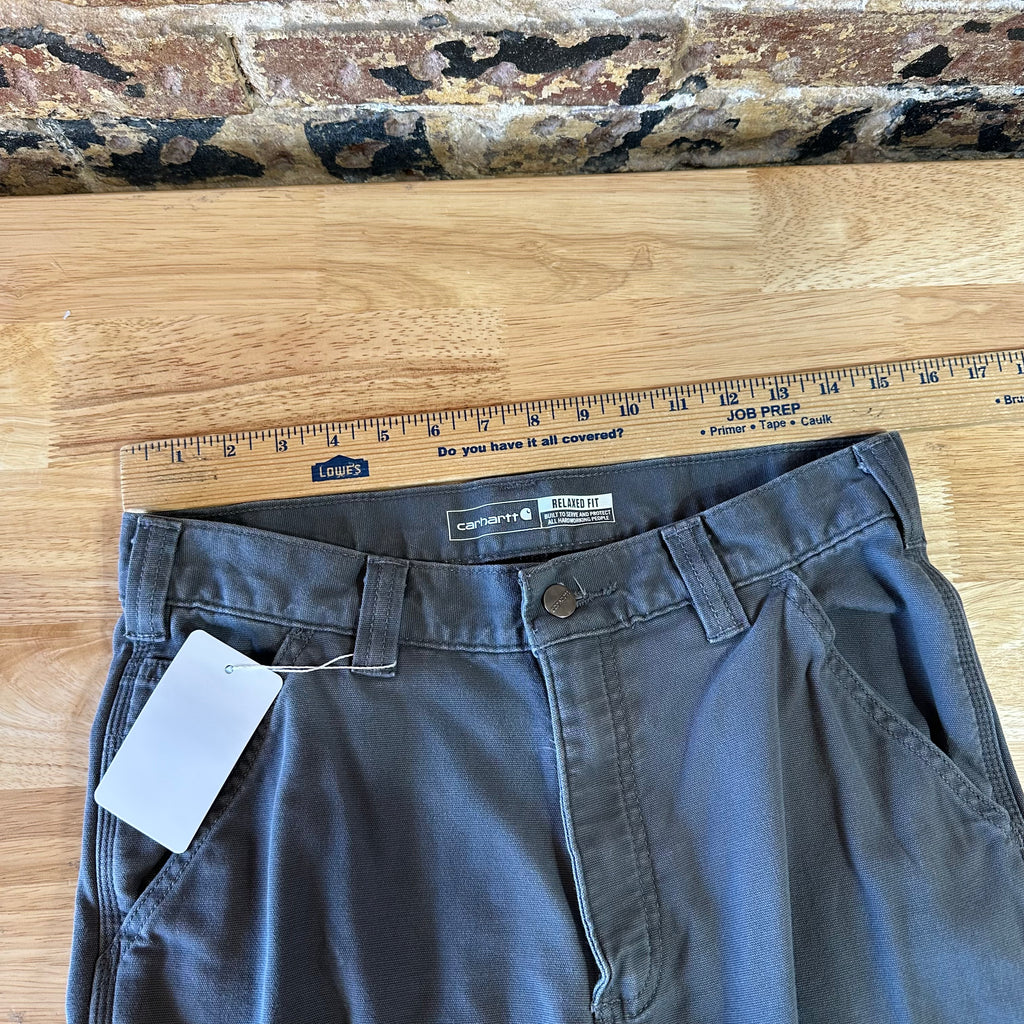 CARHARTT Men's fleece Lined Canvas Utility Pant 30x32 Gray