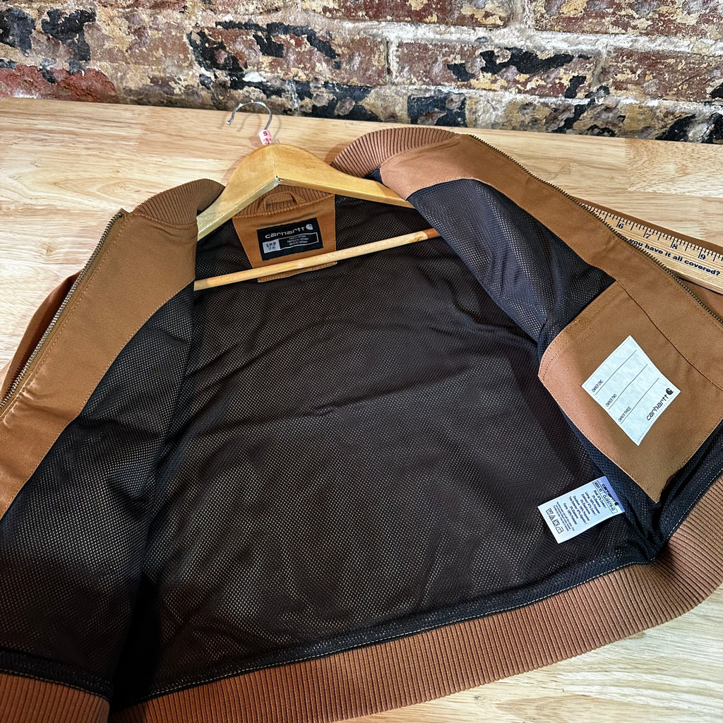 Carhartt Jacket Youth Girls Small (7-8) Rugged Flex Canvas Bomber Coat NEW Brown