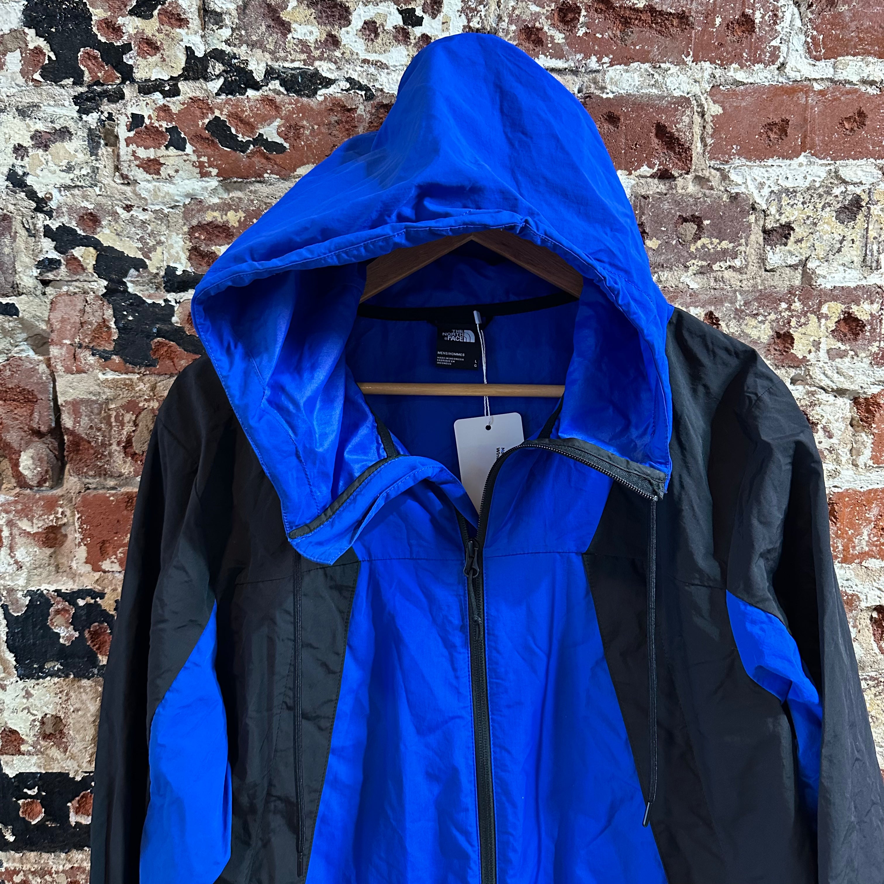 The North Face Jacket Mens Large Blue Windwall Outdoors Hiking Full Zip