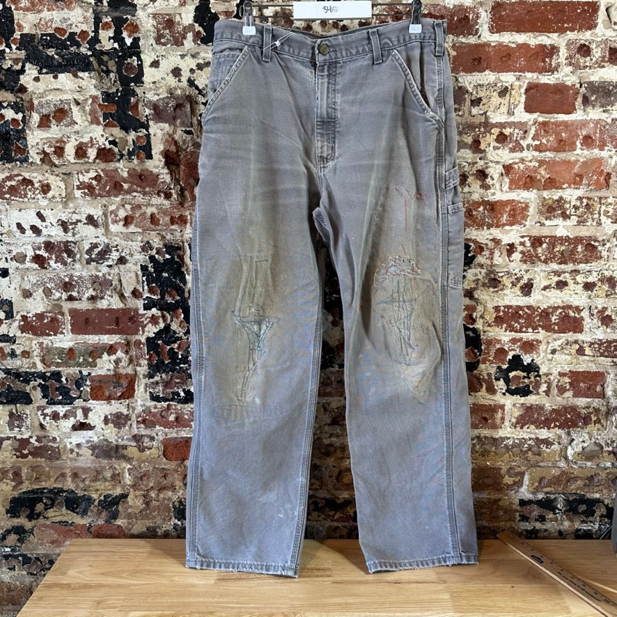 Carhartt Mens 34x32 Gray Pants