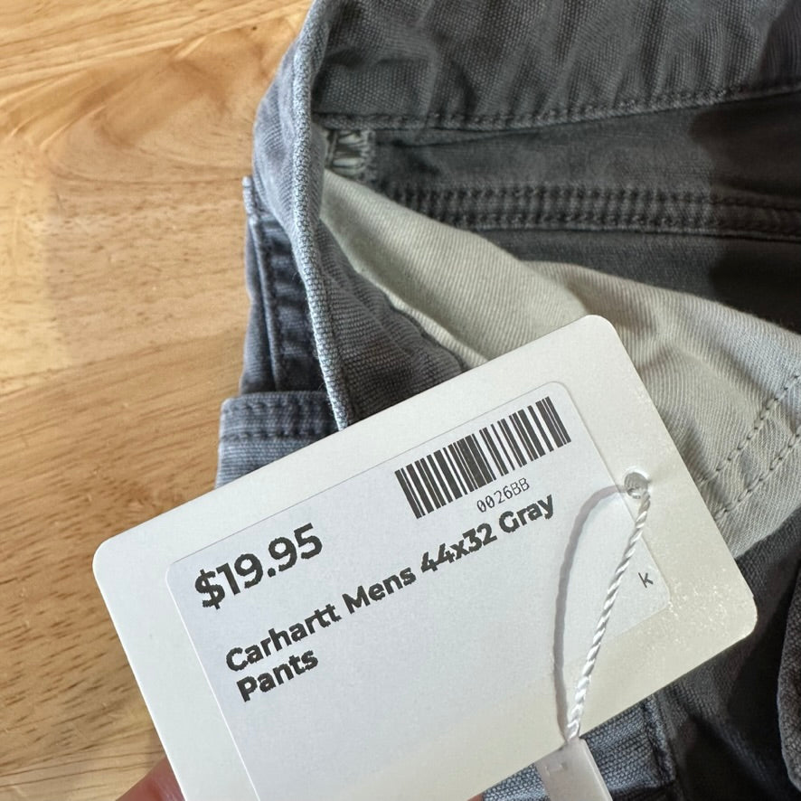 Carhartt Mens 44x32 Gray Pants
