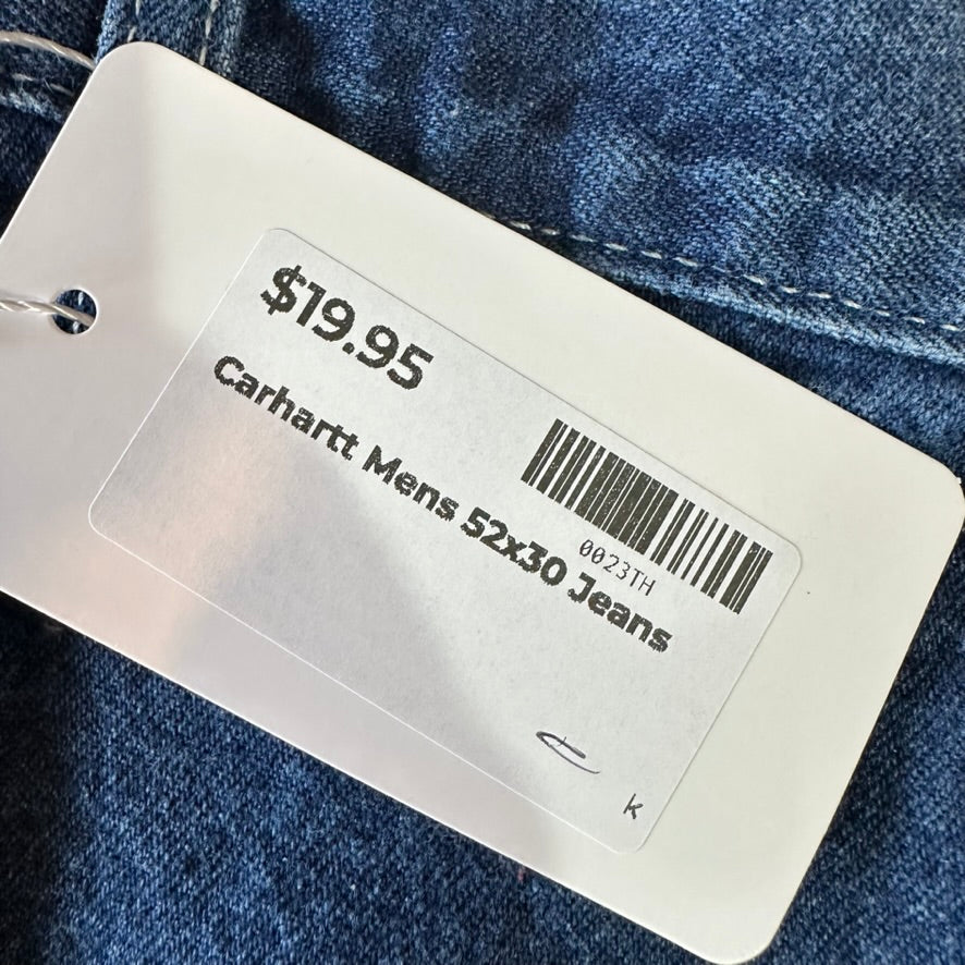 Carhartt Mens 52x30 blue Jeans