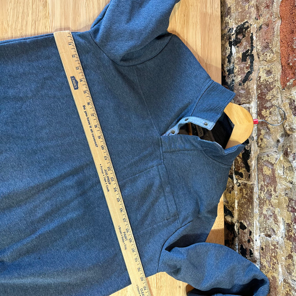 Magellan 1/4 snap Sweatshirt Pullover Blue Campfire Mens Large