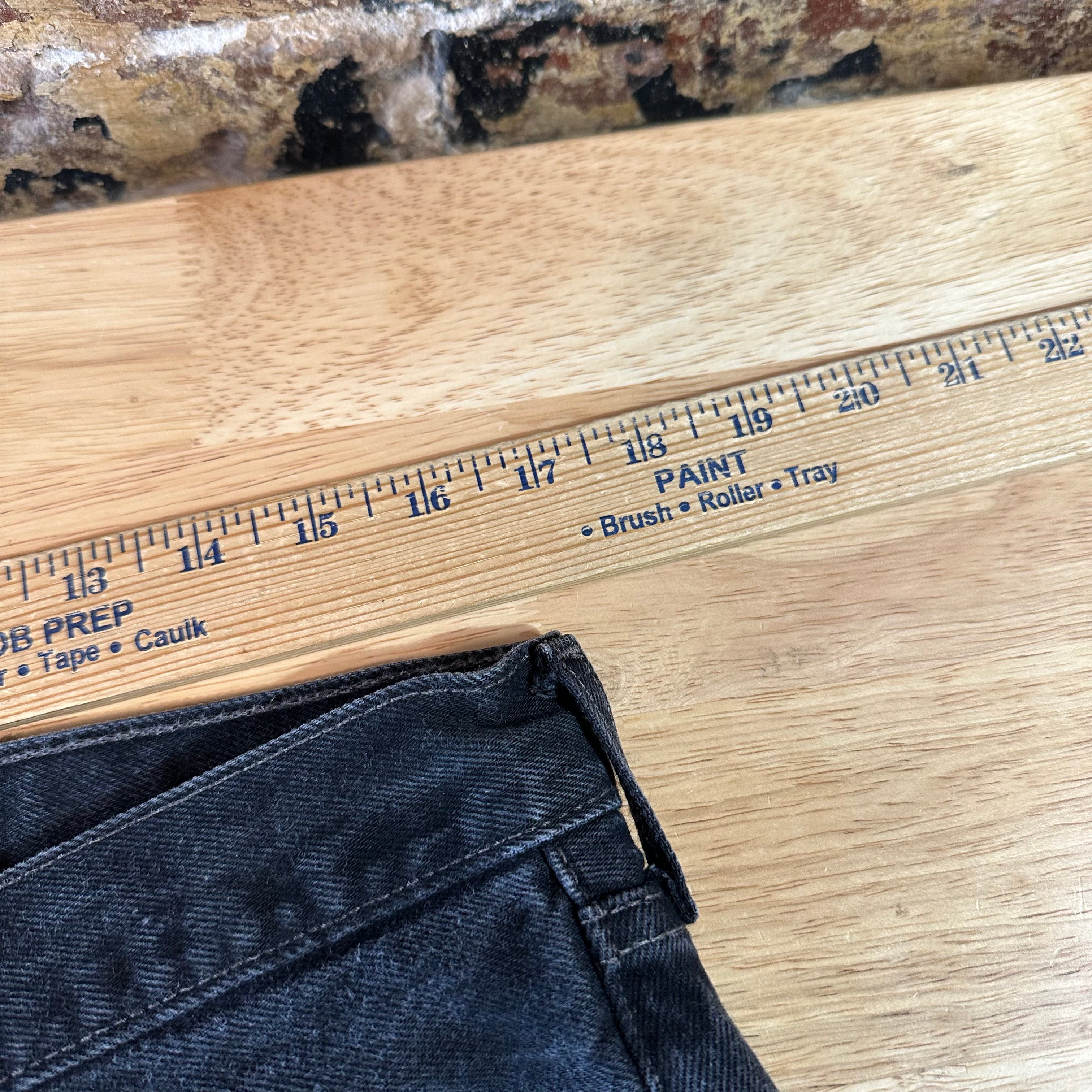 Levis 501 Mens 36x34 Denim Black Straight Leg Jeans
