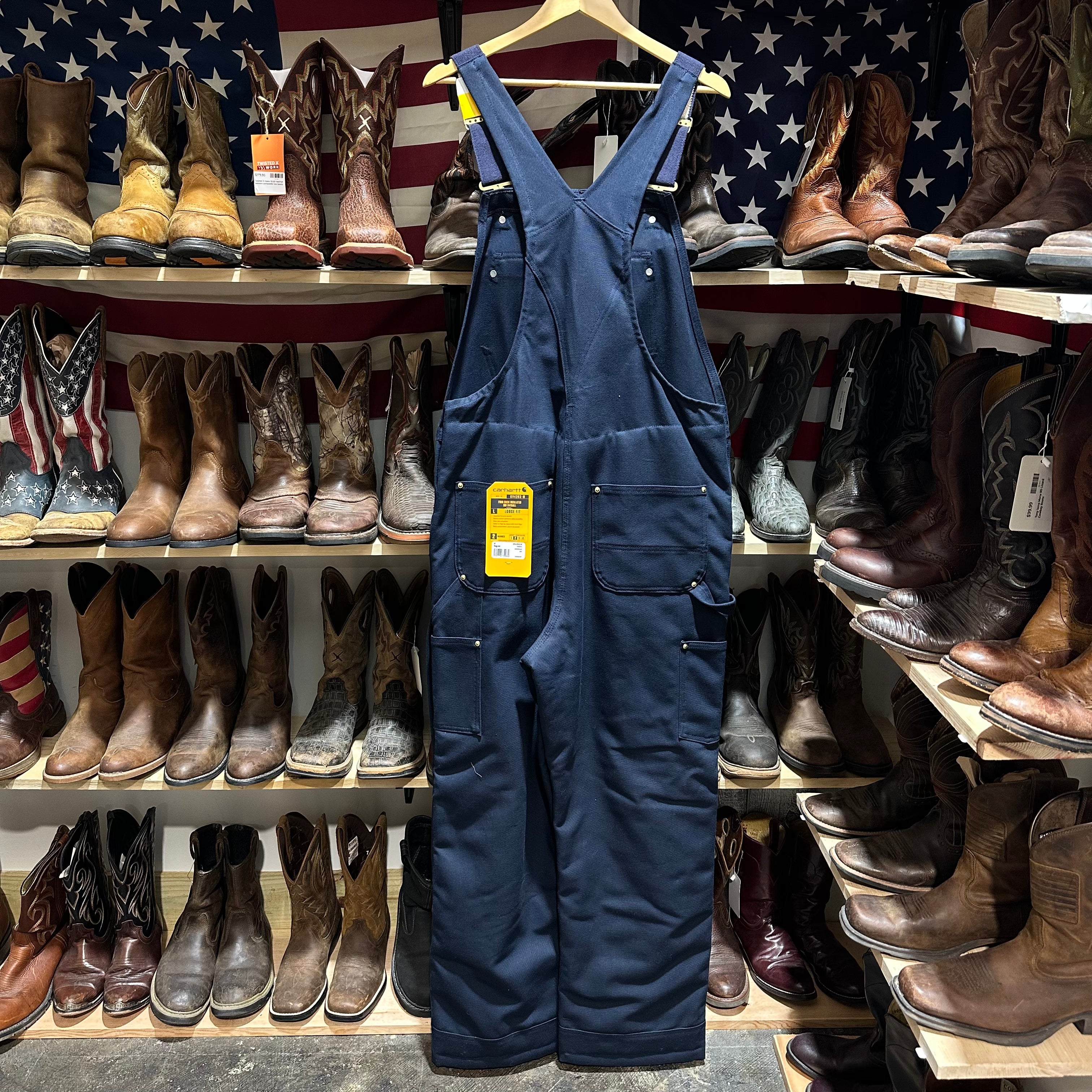 Carhartt Mens Medium Blue Insulated Bibs NEW
