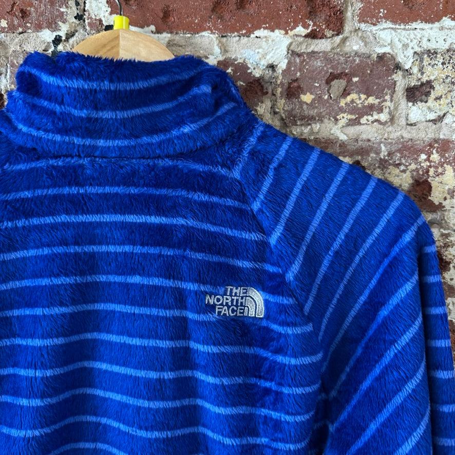The North Face Women's Medium Full zip Fleece Purple Zip Striped