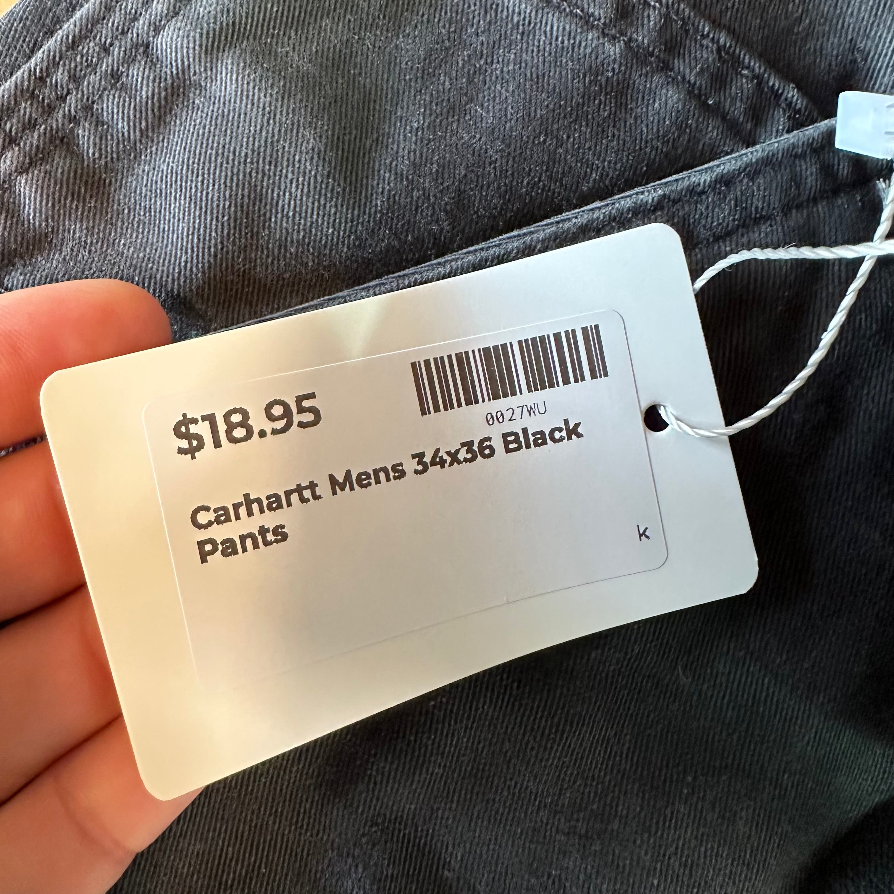Carhartt Mens 34x36 Black Pants
