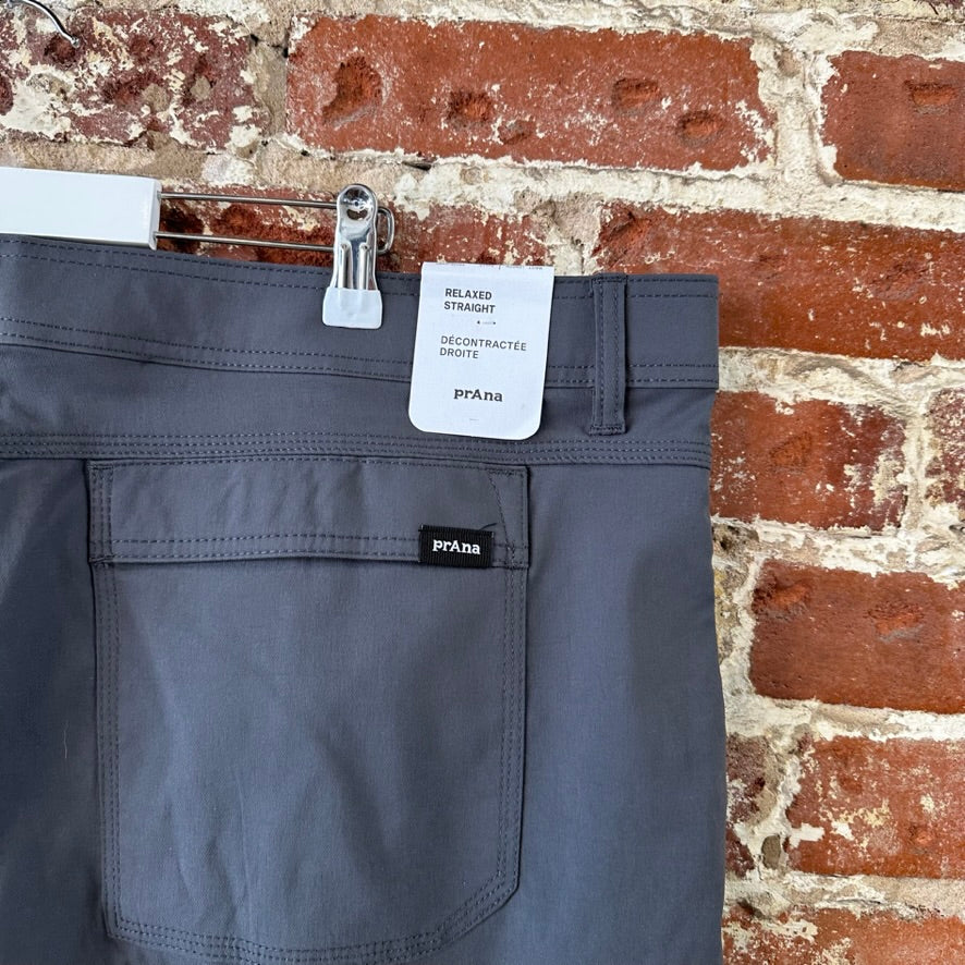 Prana Stretch Zion Straight Pant Men’s 42x28 Pants Gray NEW