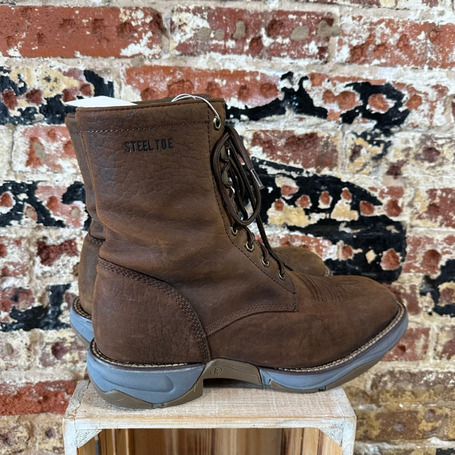 Tony Lama Mens 10 Lace up Western Steel Toe Boots