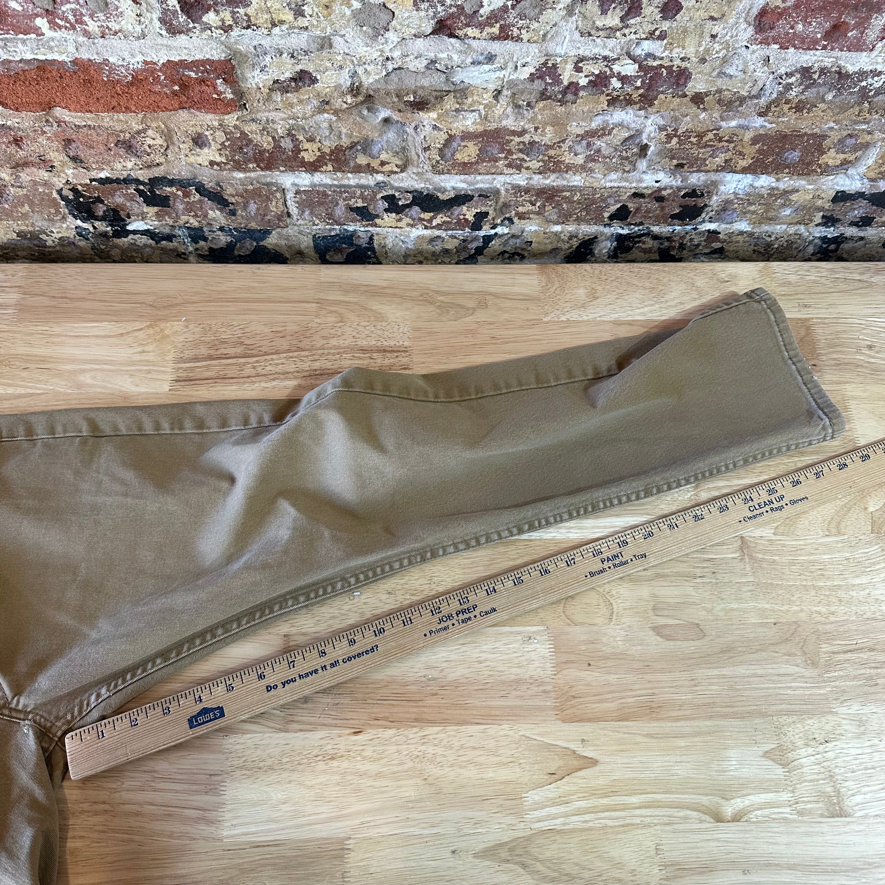 Levis 513 Jeans Mens 34x30 Brown Tan Slim Straight Leg Denim (measures 35x28.5)