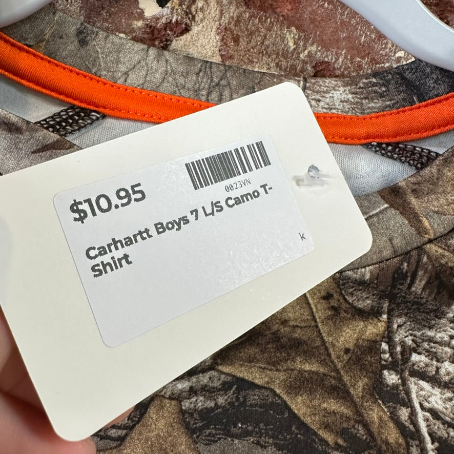 Carhartt Force Long Sleeve Camo Shirt Boys Size 7 Hunting Camouflage