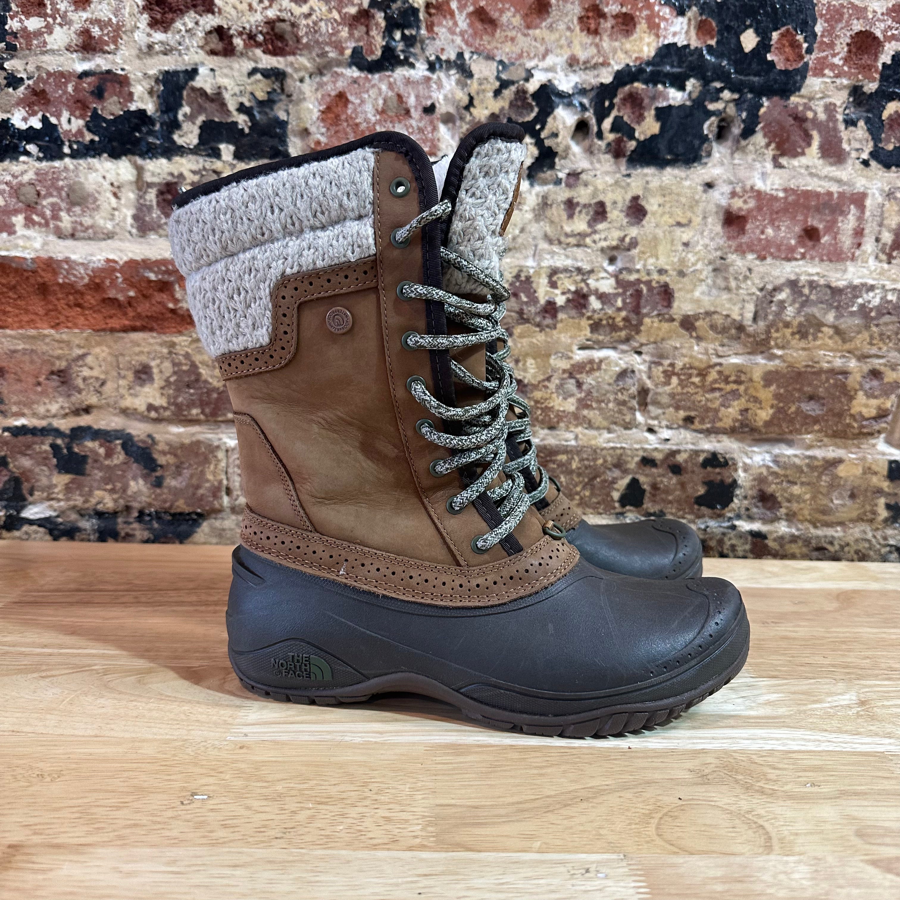 The North Face Shellista II Tall Winter Boots Beige NF00CVX2 Women Size 8