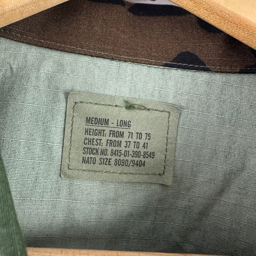 US Army Jacket Mens Medium Long Woodland Combat Coat Shirt