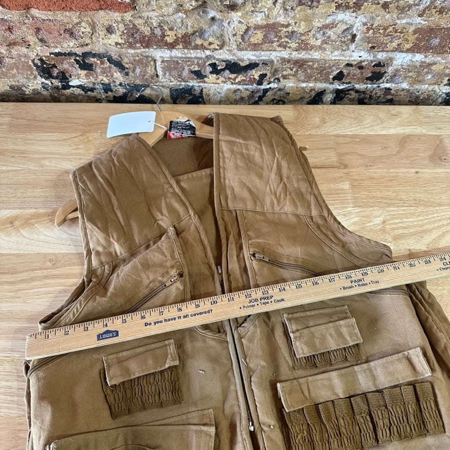 AVID Outdoor Vest Mens Large Brown Quilted Hunting Full Zip Upland