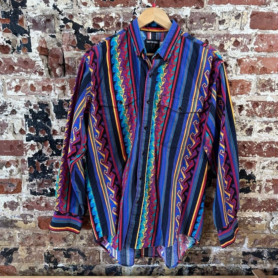 VTG Frontier Series Men's Large Aztec button up Shirt
