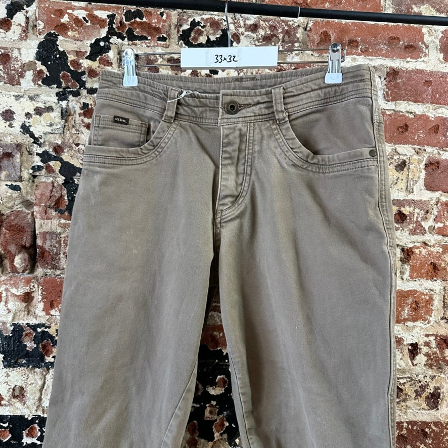 Kuhl Revolt Mens 33x32 Tan Pants
