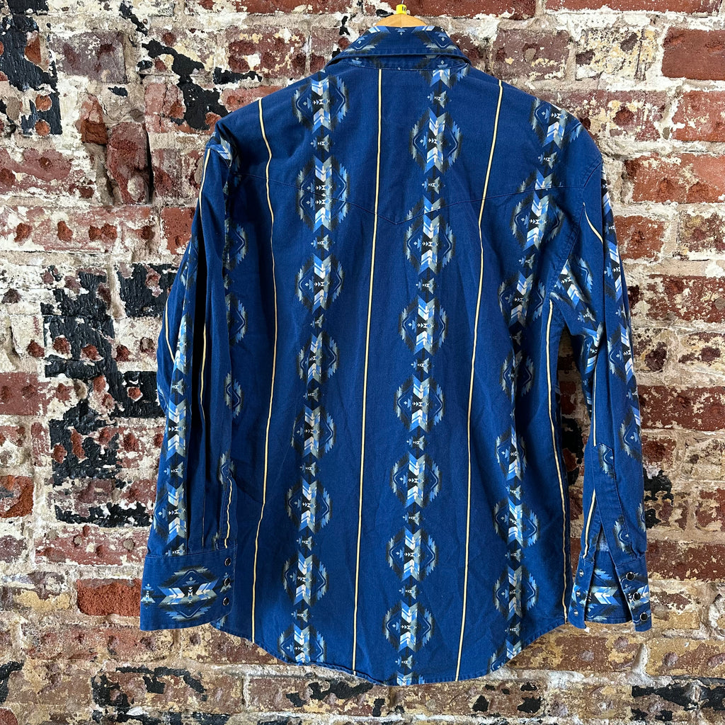 VTG Wrangler Mens Medium Aztec Western Shirt